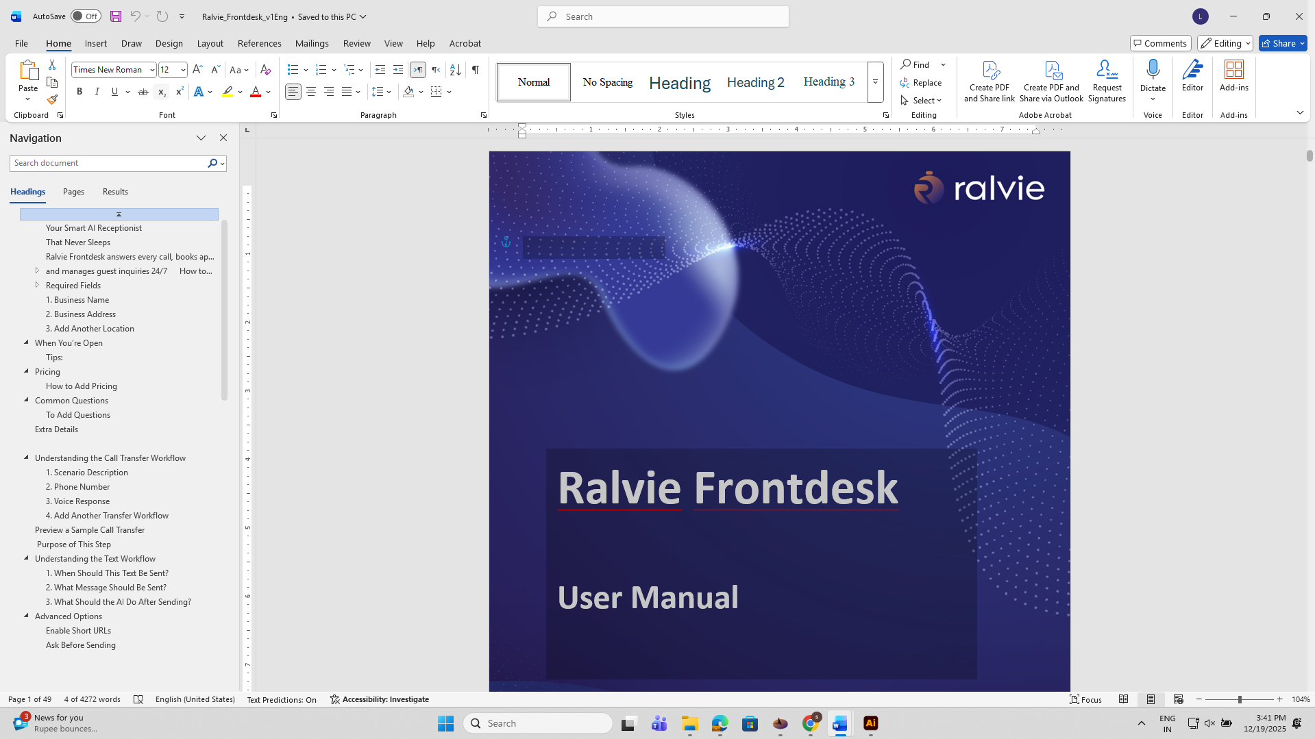 Teams workspace screenshot